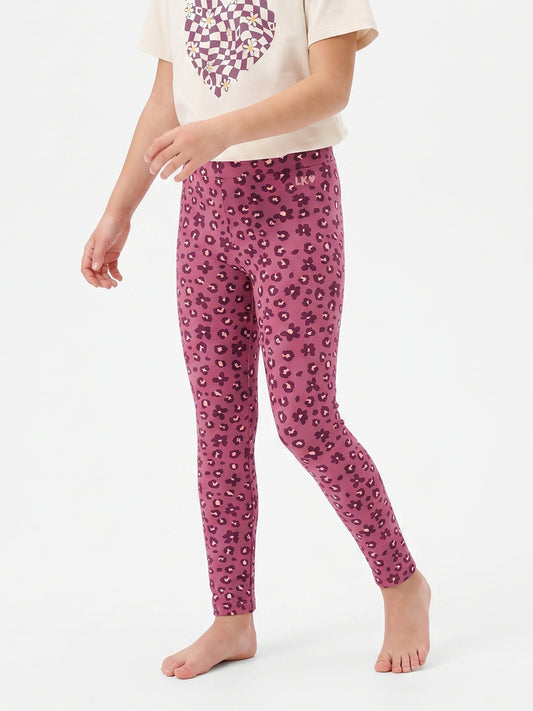 Raspberry Leopard | Dievčenské legíny