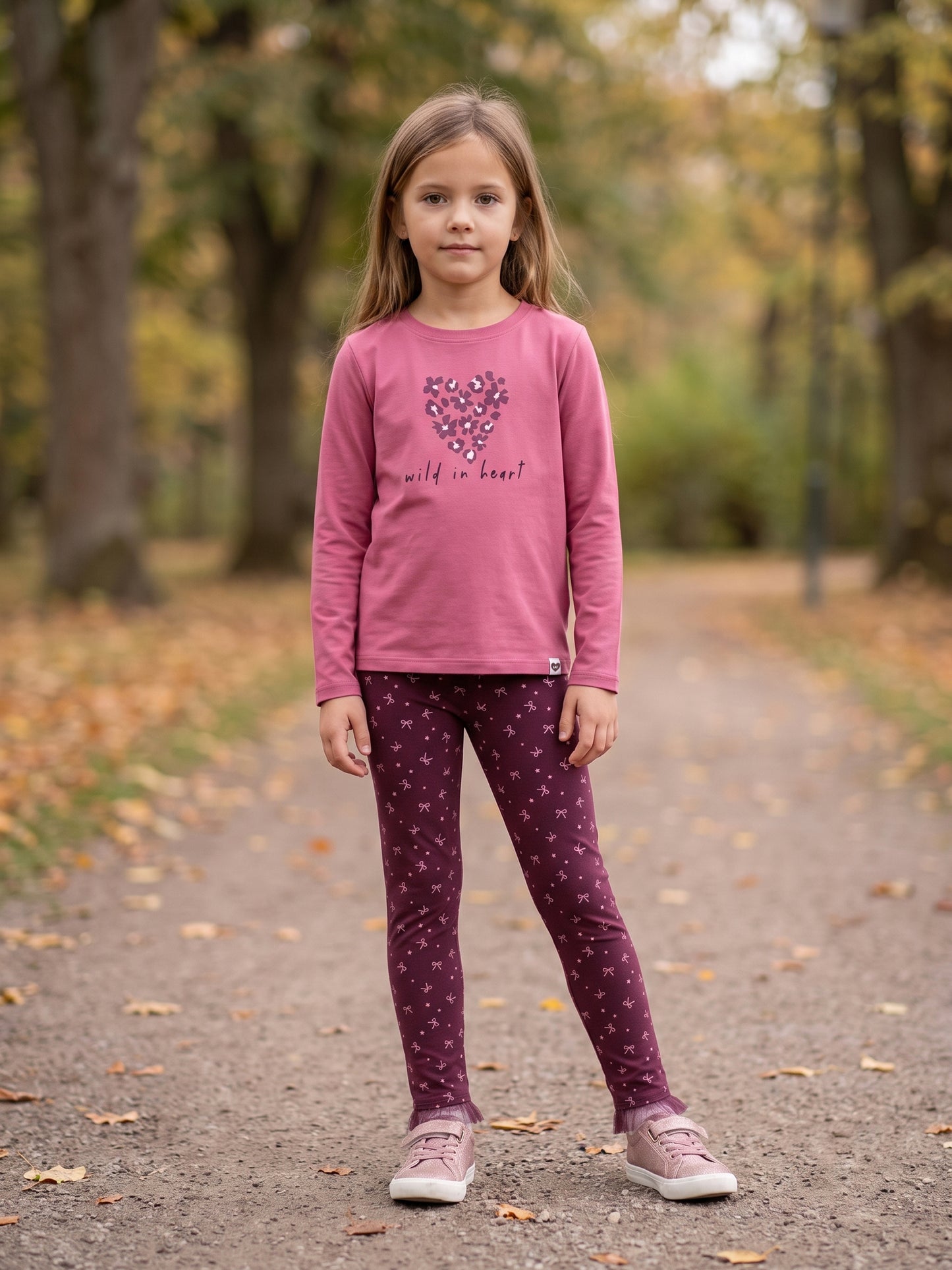 Berry Bows | Zateplené dievčenské legíny