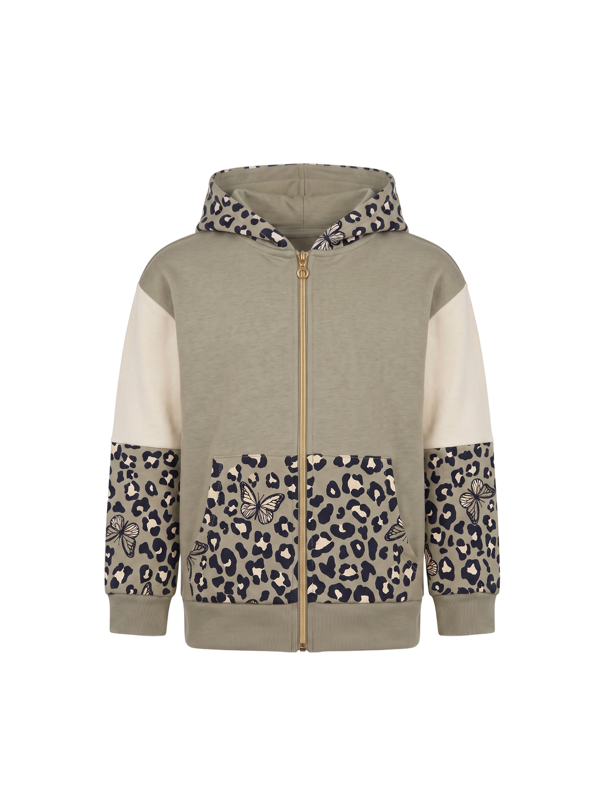 Leo Zip | Dievčenská mikina s kapucňou na zips - klasický strih