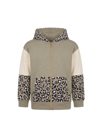 Leo Zip | Dievčenská mikina s kapucňou na zips - klasický strih
