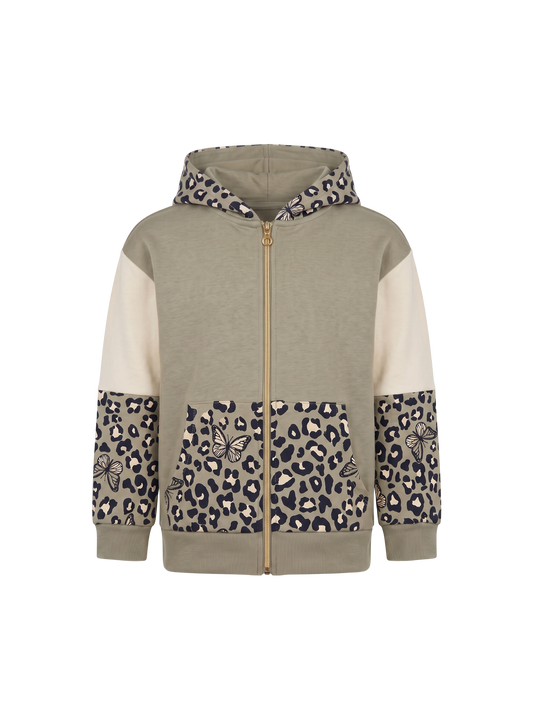 Leo Zip | Dievčenská mikina s kapucňou na zips - klasický strih