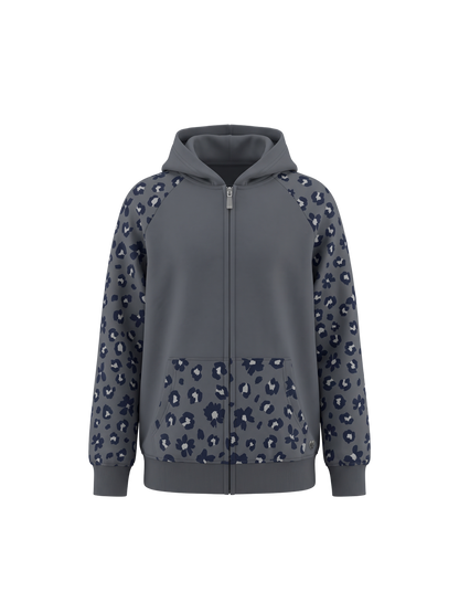 Leo Bloom Zip | Dievčenská mikina s kapucňou na zips - klasický strih
