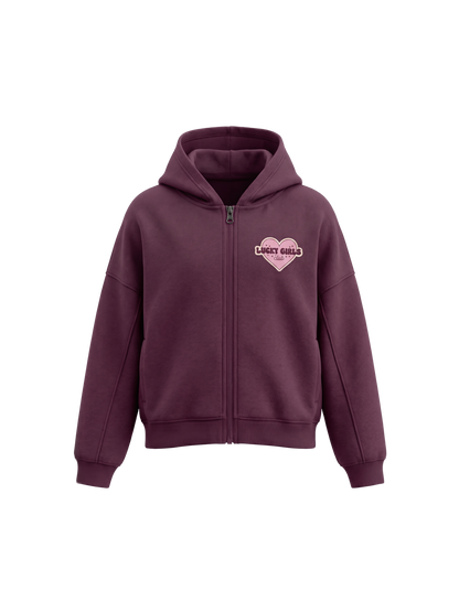 Damson Heart | Dievčenská bunda s kapucňou - oversized strih