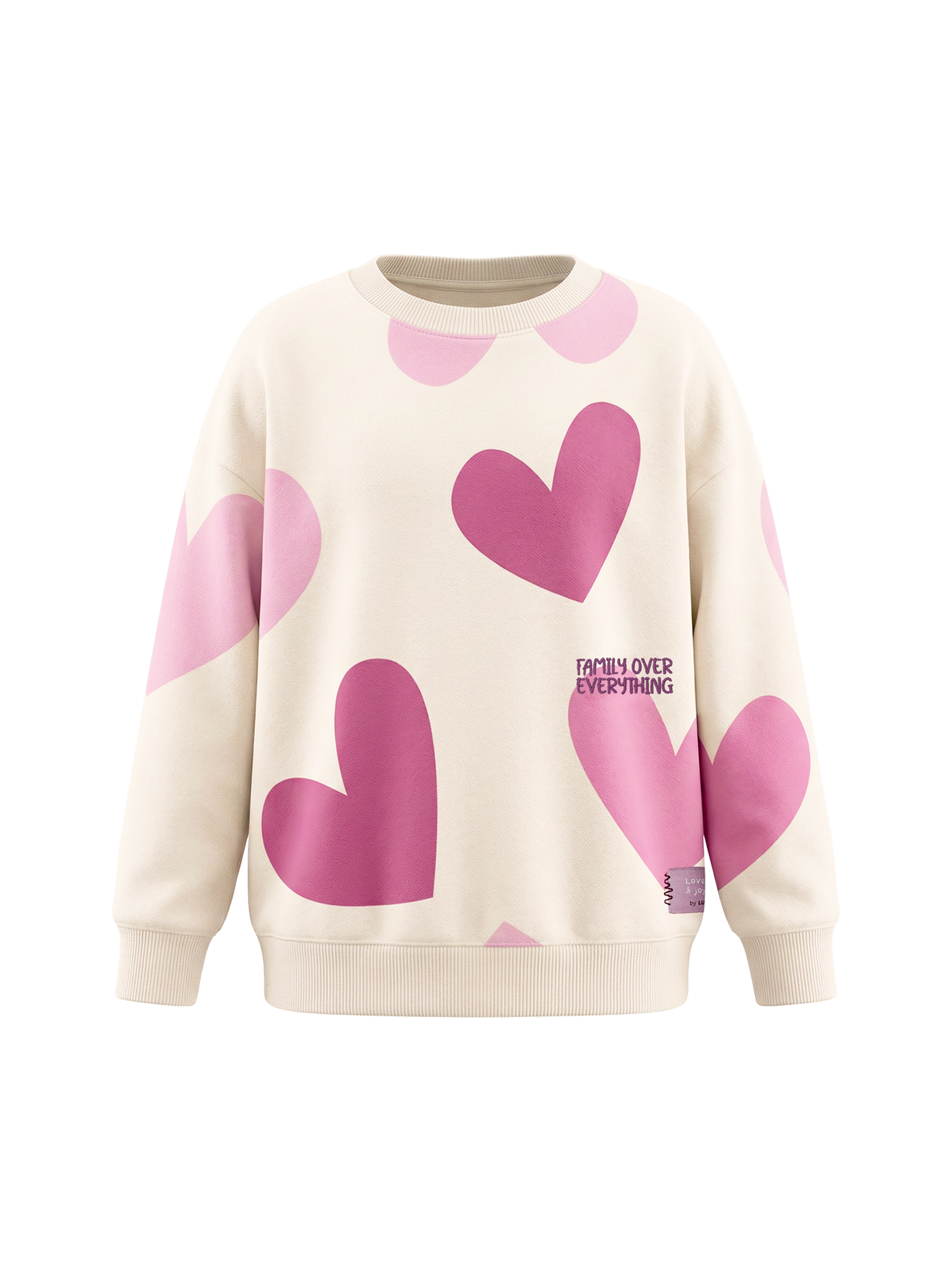 White Heart Family | Dievčenský pulóver - oversized strih