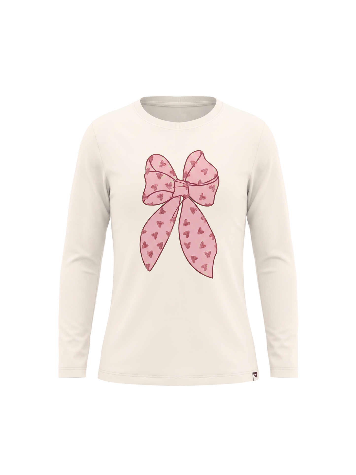 White Bow | Dievčenské tričko s dlhým rukávom - klasický strih
