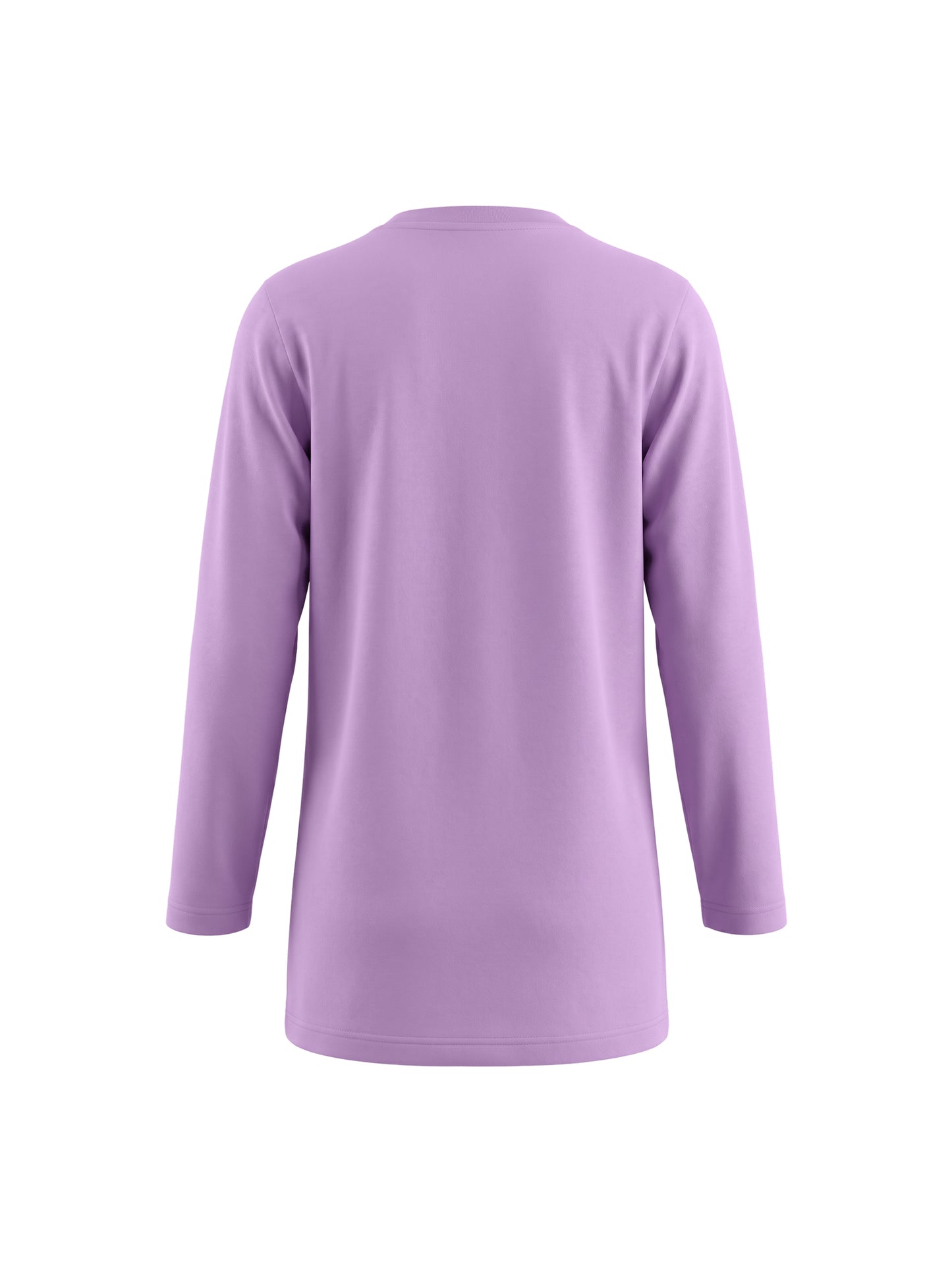 Lilac Shiny Hearts | Dievčenská tunika s dlhým rukávom - klasický strih