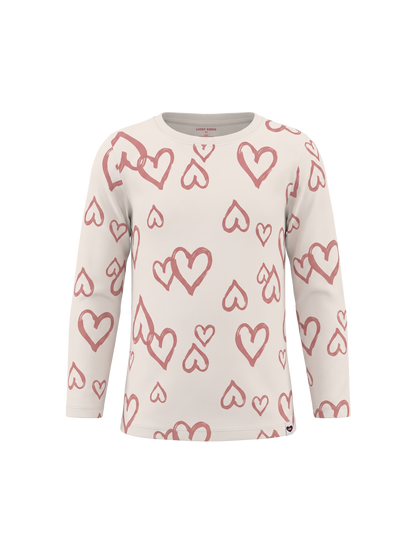 White Hearts Club | Dievčenské tričko s dlhým rukávom - klasický strih