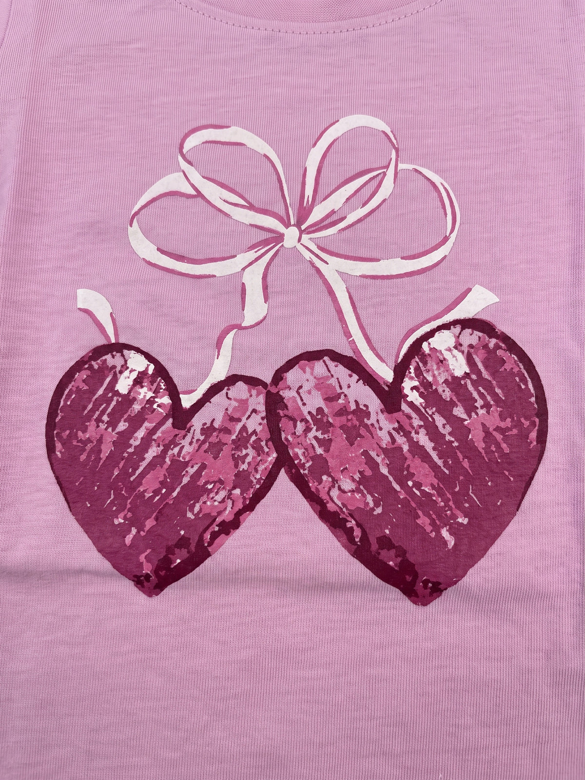 Pink Glitter Hearts | Dievčenské tričko s dlhým rukávom - klasický strih