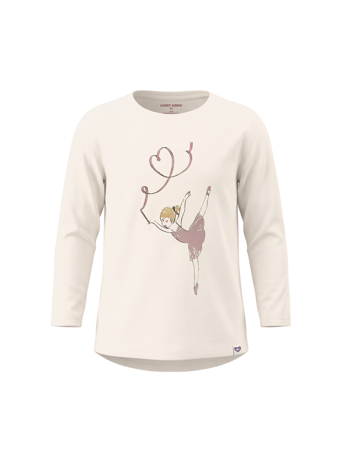 White Ballerina Love | Dievčenská tunika - klasický strih