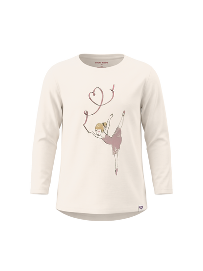 White Ballerina Love | Dievčenská tunika - klasický strih