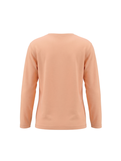 Orange Self Love | Dievčenské tričko s dlhým rukávom - voľný strih