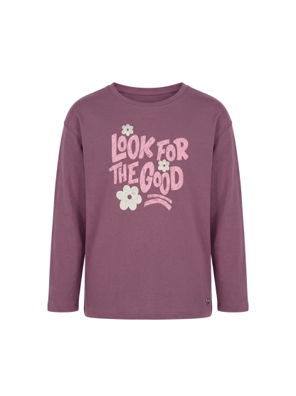 Look For Good | Dievčenské tričko s dlhým rukávom - voľný strih