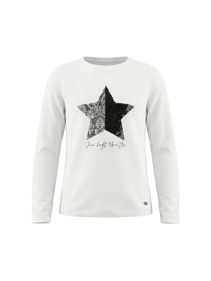 Shine Star | Dievčenské tričko s dlhým rukávom - klasický strih