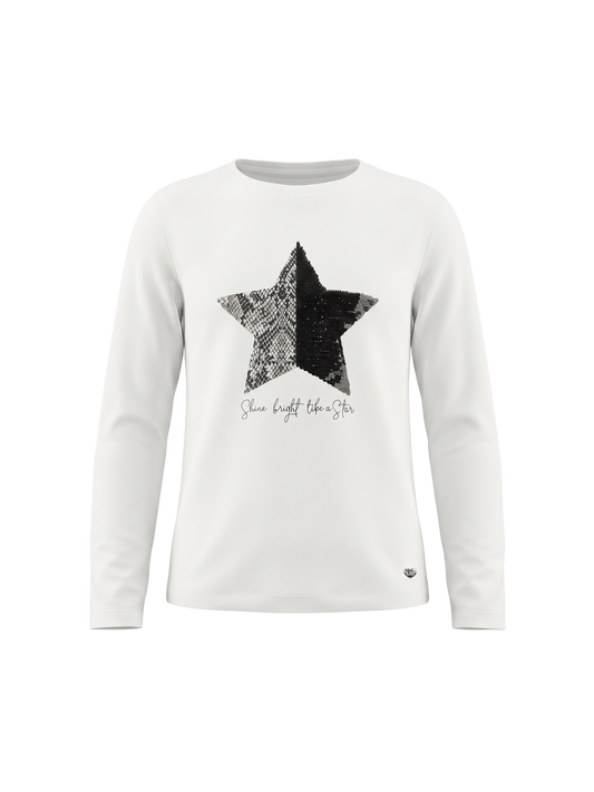 Shine Star | Dievčenské tričko s dlhým rukávom - klasický strih