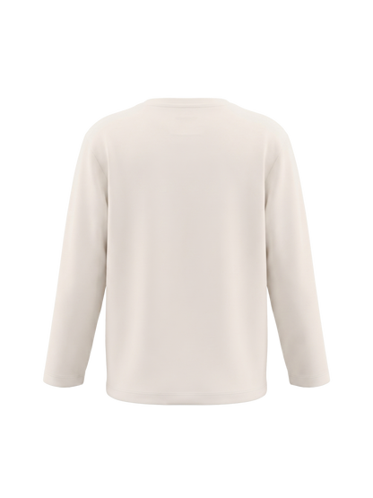 White Pocket Teddy | Dievčenské tričko s dlhým rukávom