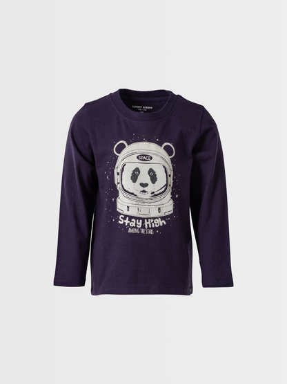 Space Panda | Chlapčenské tričko s dlhým rukávom