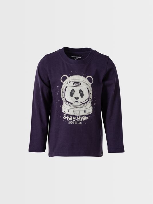 Space Panda | Chlapčenské tričko s dlhým rukávom