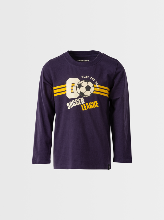 Soccer Blue | Chlapčenské tričko s dlhým rukávom