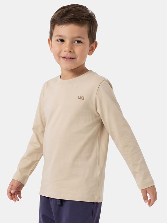 LK Beige | Chlapčenské tričko s dlhým rukávom
