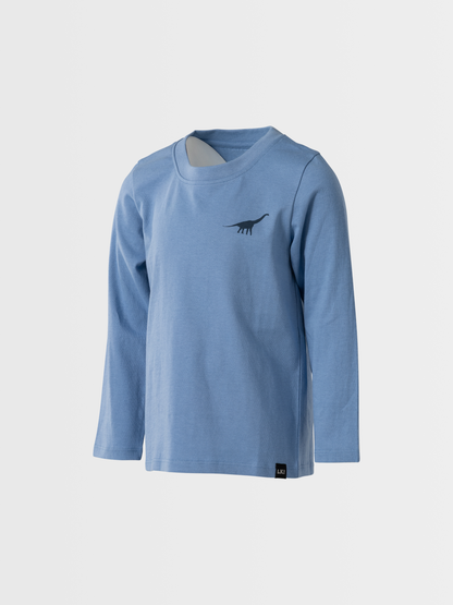 Dino Blue | Chlapčenské tričko s dlhým rukávom