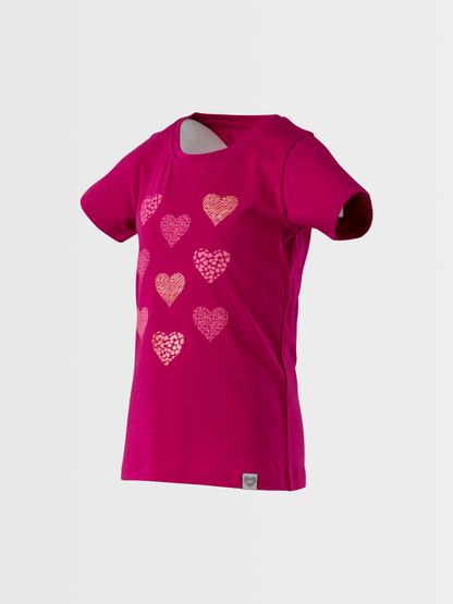 Sparkling Hearts | Dievčenské tričko s krátkym rukávom