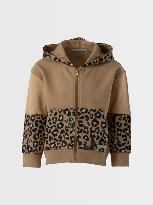 Wild Beige | Dievčenská mikina s kapucňou