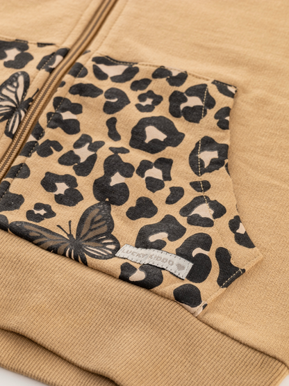 Wild Beige | Dievčenská mikina s kapucňou