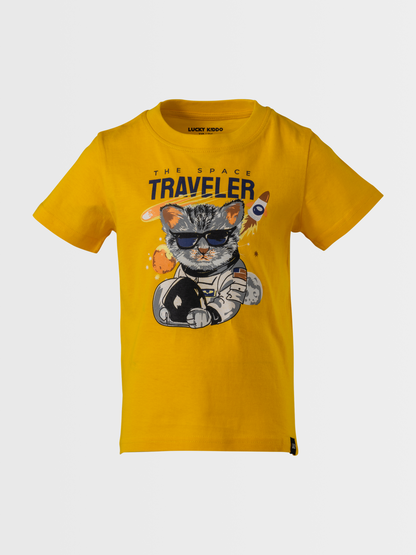 Cat In Space | Chlapčenské tričko s krátkym rukávom