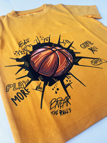 Orange Basketball | Chlapčenské tričko s krátkym rukávom - klasický strih
