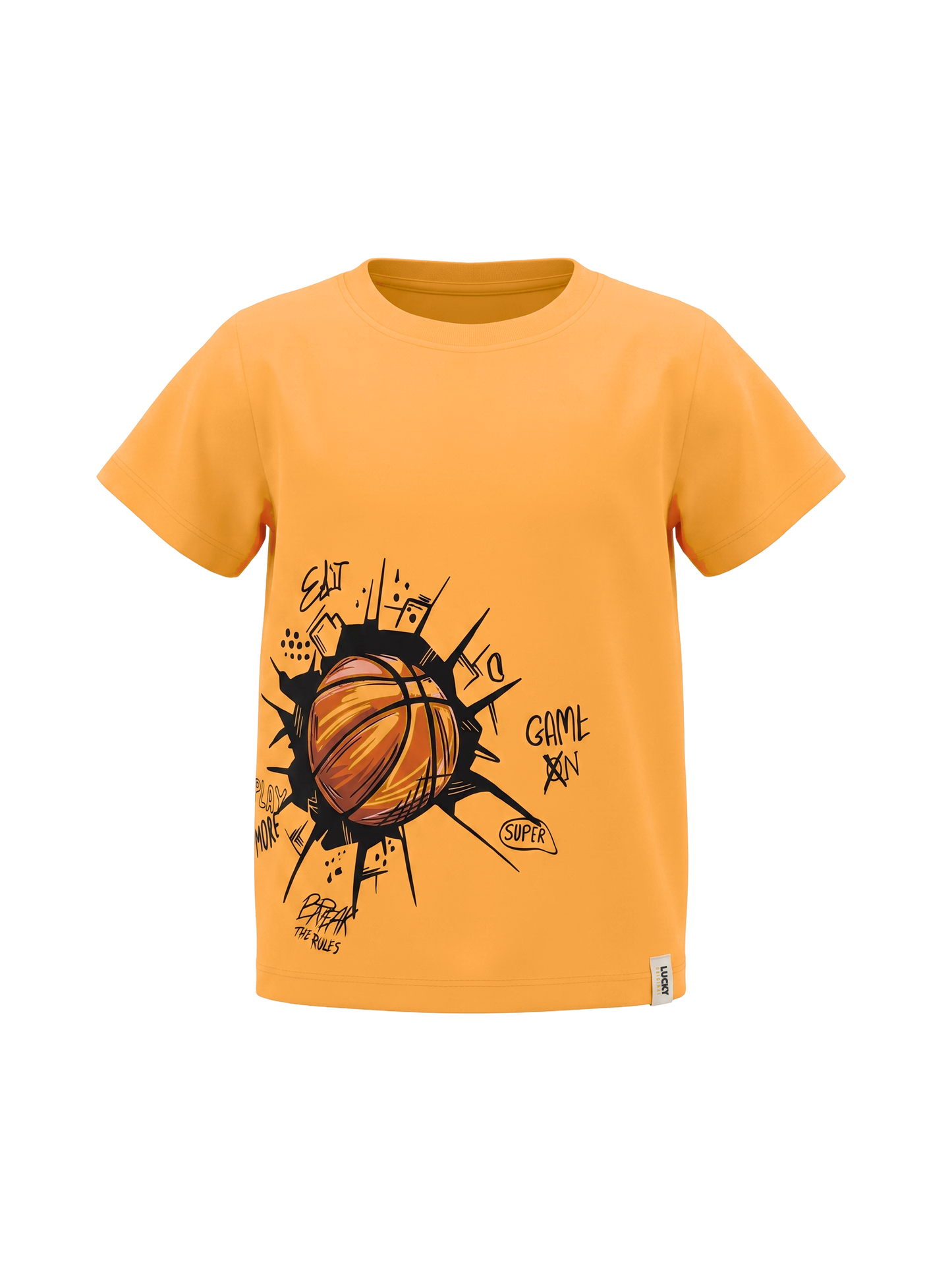 Orange Basketball | Chlapčenské tričko s krátkym rukávom - klasický strih