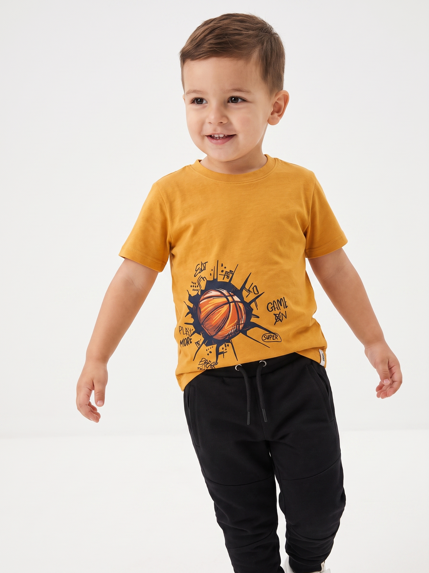 Orange Basketball | Chlapčenské tričko s krátkym rukávom - klasický strih