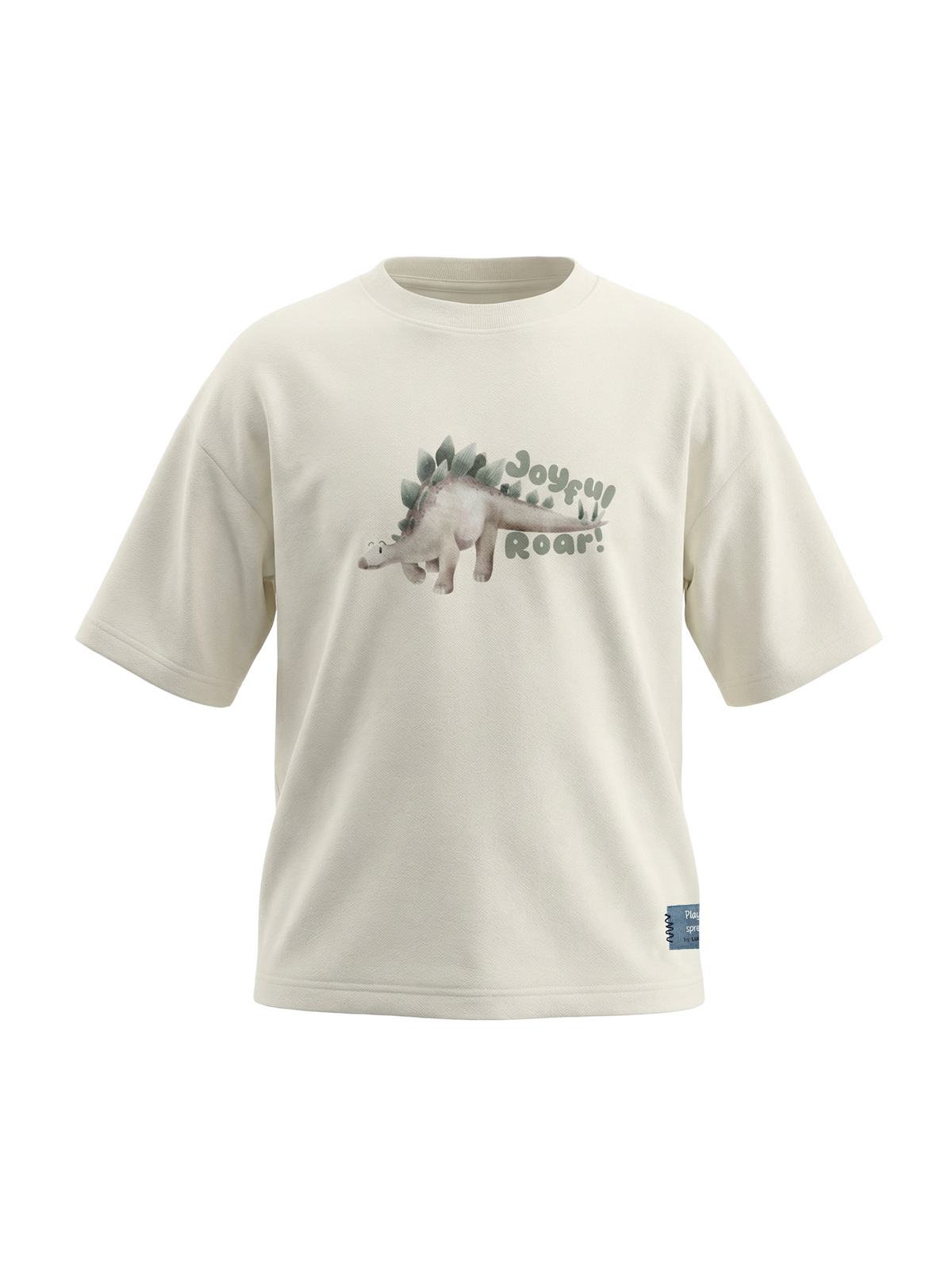 Cream Joyful Roar | Chlapčenské tričko s krátkym rukávom - voľný strih