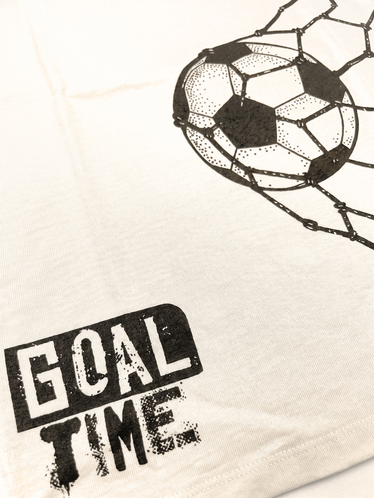 Cream Goal Time | Chlapčenské tričko s krátkym rukávom - klasický strih