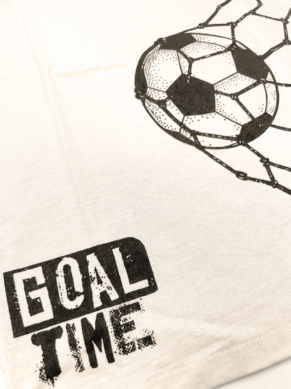 Cream Goal Time | Chlapčenské tričko s krátkym rukávom - klasický strih