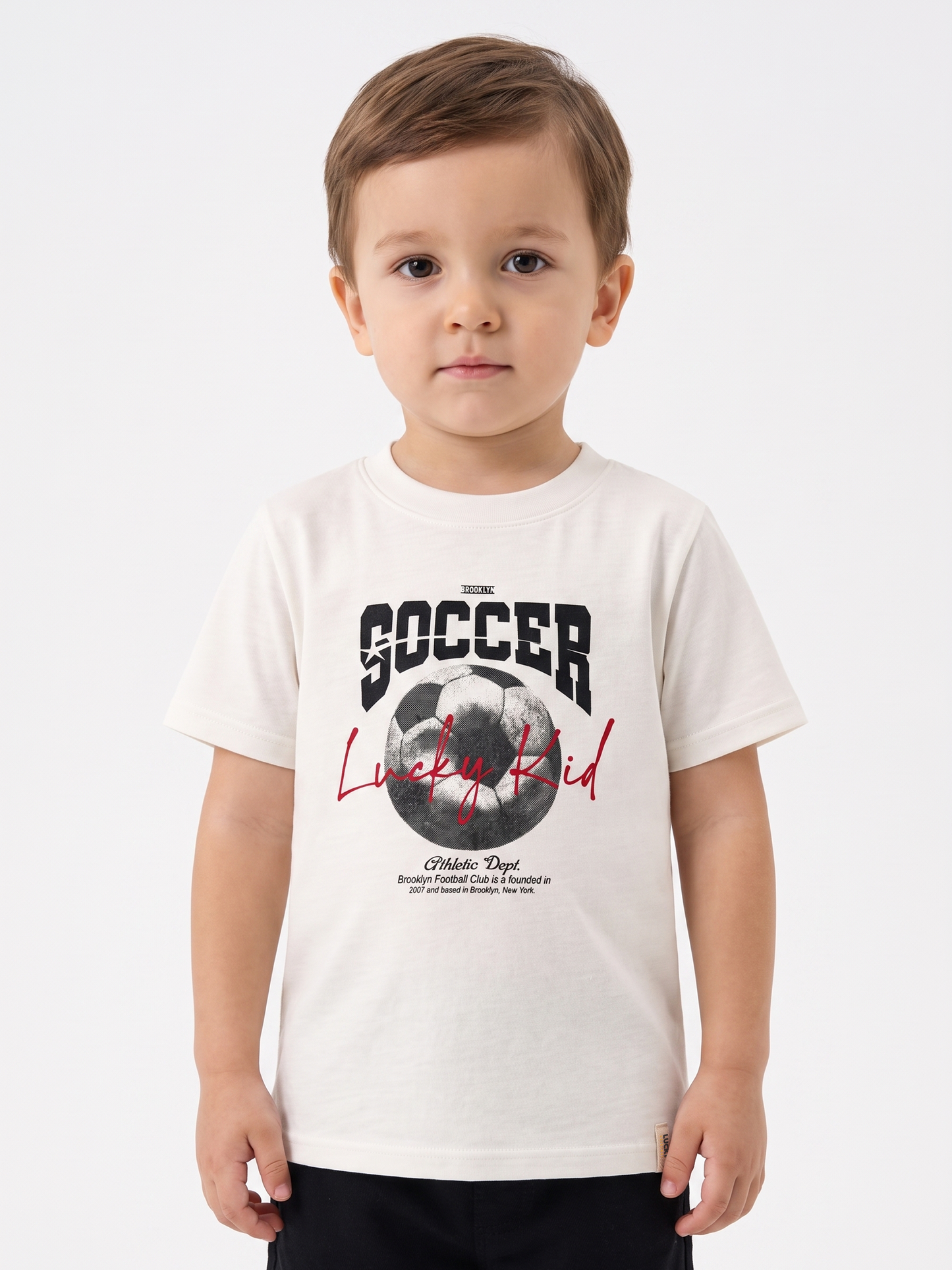 White Soccer | Chlapčenské tričko s krátkym rukávom - klasický strih
