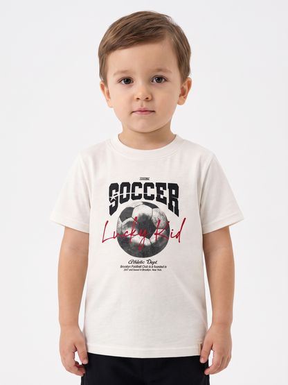 White Soccer | Chlapčenské tričko s krátkym rukávom - klasický strih