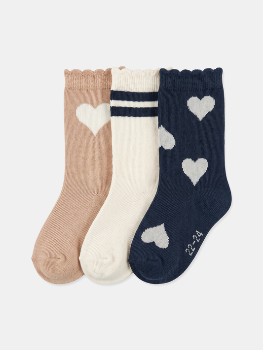 Sweet Hearts | Dievčenské ponožky (3x)