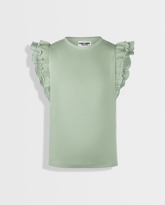 Celadon Green | Dievčenské tričko s krátkym rukávom