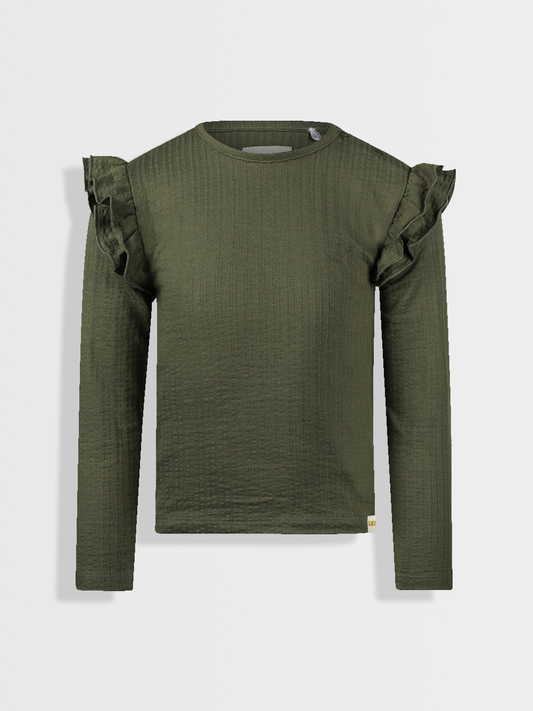 Forest Green | Dievčenské tričko s dlhým rukávom