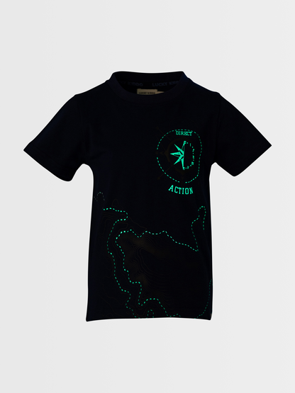 Magic Compass | Chlapčenské tričko s krátkym rukávom Glow in the dark