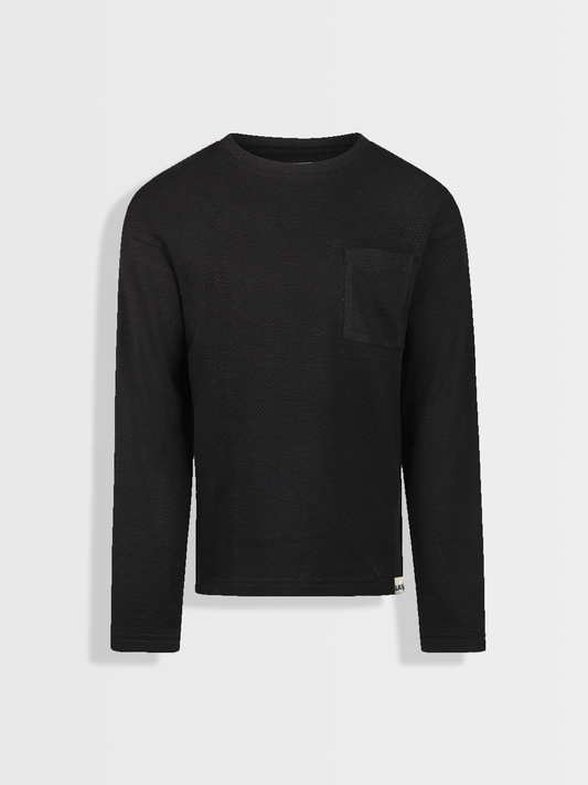 Texture Black | Chlapčenské tričko s dlhým rukávom