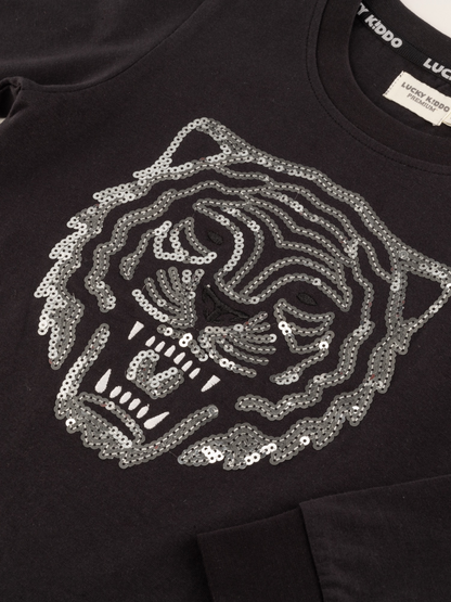 Tiger Gray | Chlapčenské tričko s dlhým rukávom