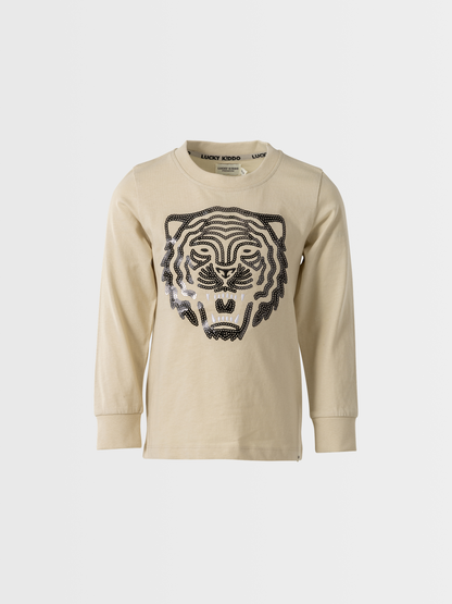 Tiger Beige | Chlapčenské tričko s dlhým rukávom