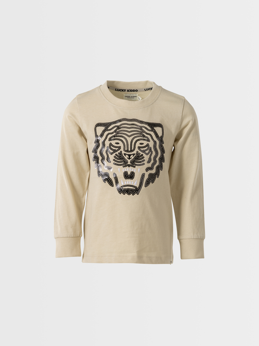 Tiger Beige | Chlapčenské tričko s dlhým rukávom
