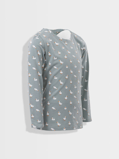 Grey Mist Ducks | Dievčenské tričko s dlhým rukávom