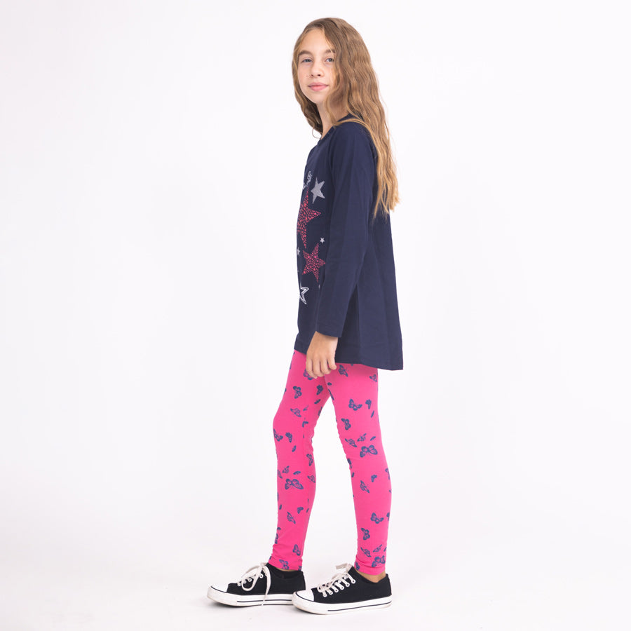 Pink Butterflies | Dievčenské legíny