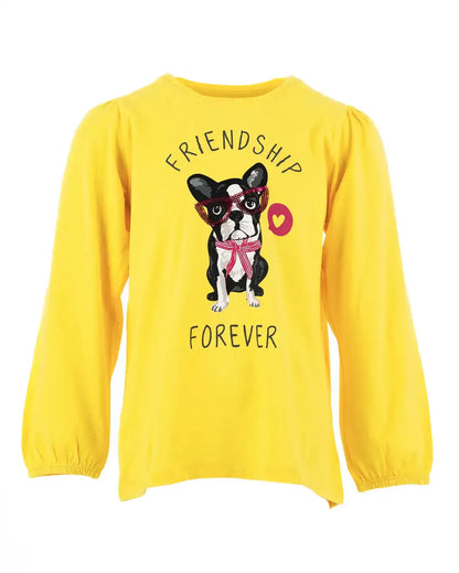 Doggy Friendship | Dievčenská tričko s dlhým rukávom