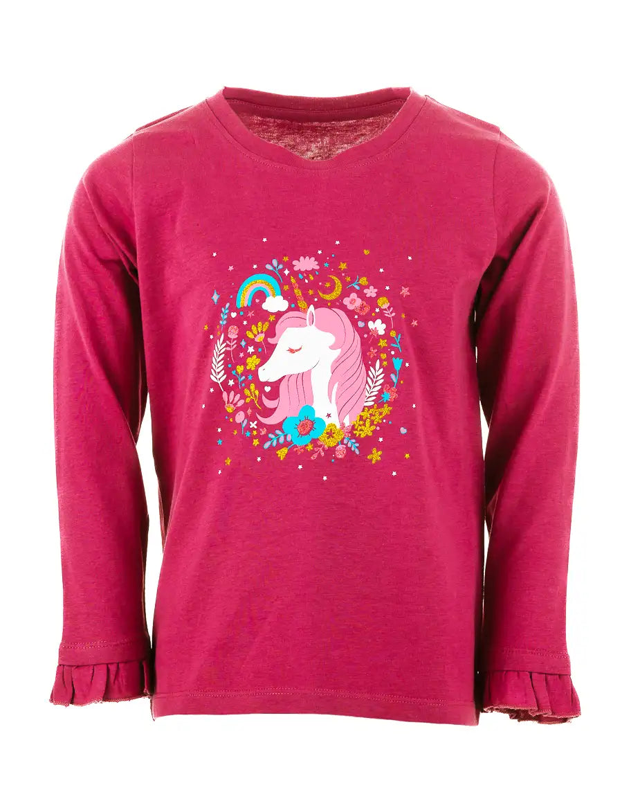 Enchated Unicorn Pink | Dievčenská tričko s dlhými rukávmi