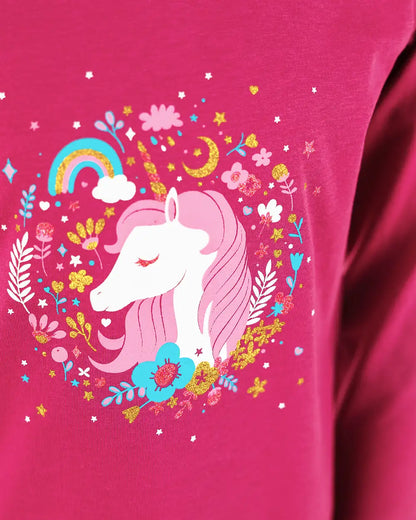 Enchated Unicorn Pink | Dievčenská tričko s dlhými rukávmi