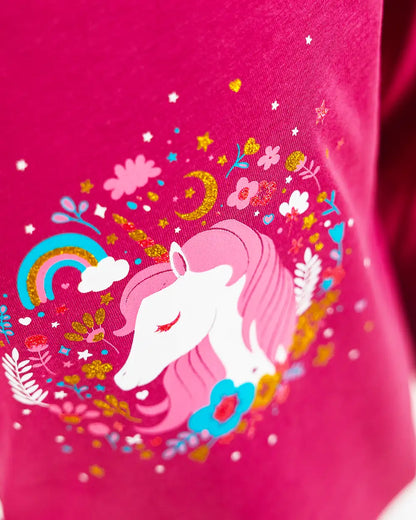 Enchated Unicorn Pink | Dievčenská tričko s dlhými rukávmi